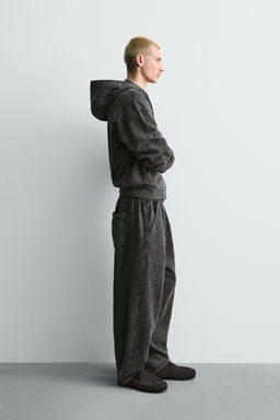PANTAL?N JOGGER BALLOON FIT LAVADO / Antracita oscuro - Zara фото 4