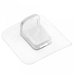 Кронштейн для полки Переставной 5,7х5,7х2,8см, многоразовый, прозрачная основа, пластмассовый съемный крючок 2,3х3х2,4см, в п/эт пакете (Китай) - Домашняя мода фото 3