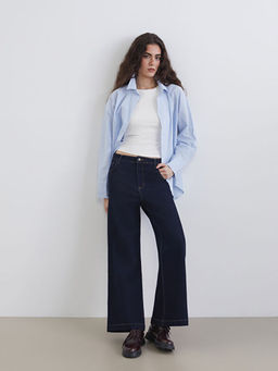 Wideleg Kad?n Jean Pantolon