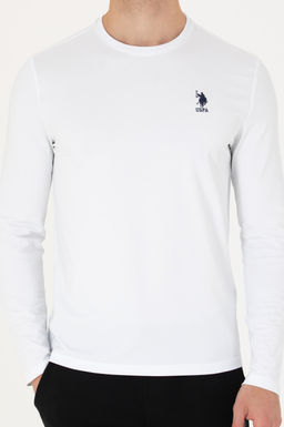 U. S. Polo Assn / Мужской белый базовый свитшот - U.s. polo assn фото 20