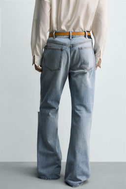 JEANS FLARE FIT ROTOS / Azul claro - Zara фото 3