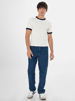 Футболка мужская белая с контрастной отделкой - Mark formelle фото 3