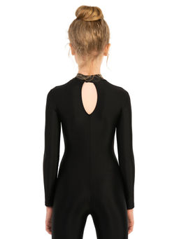 7955 Комбинезон с длинным рукавом, воротник стойкой, из бифлекса