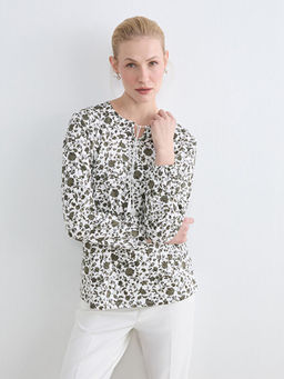 Ba?lamal? Yaka ?i?ekli Bluz