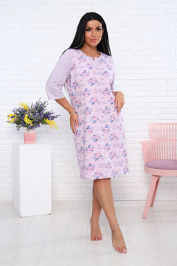 Сорочка теплая, футер с начесом, розовый (939-1) - Плиона фото 4