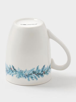 Кружка новогодняя Доляна Зимний вечер, 300 мл, фарфор, белая