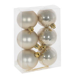 Набор из 6шт Украшение новогоднее "Шар", D 6 см, L12 W6 H17,5 см