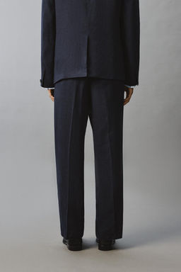 PANTAL?N PLIEGUES TRAJE LINO - ALGOD?N / ?ndigo
