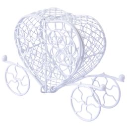 Миниатюра садовая Blumentag MET-409 Карета металл 8 х 11 см 01 Белый