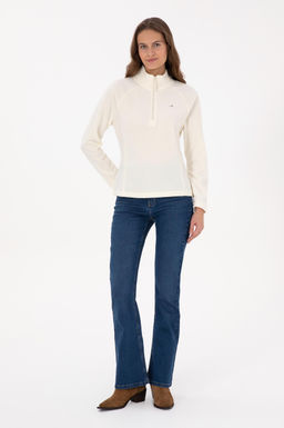 Kad_n Krem Sweatshirt - U.s. polo assn фото 4