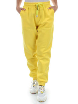 M061 YELLOW Брюки спортивные женские на флисе (100% хлопок) 7986 - Fashion фото 2