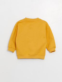 Bisiklet Yaka Uzun Kollu Bask?l? Erkek Bebek Sweatshirt ve Pantolon 2li Tak?m - Waikiki фото 3