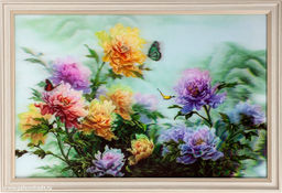 Цена за 1 шт. Картина 5D 40х60 096 Пионы и бабочки / ZR8843B-339350 / - Галеонтрейд фото 2