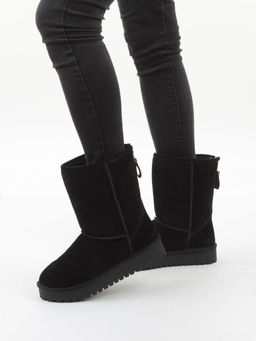 04-PAYH17-1Z BLACK Угги женские (натуральная замша, 100% шерсть)