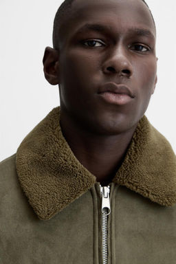 FAUX SUEDE CONTRAST JACKET - Zara фото 15