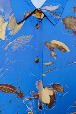 FLORAL PRINT SATIN SHIRT - Zara фото 8