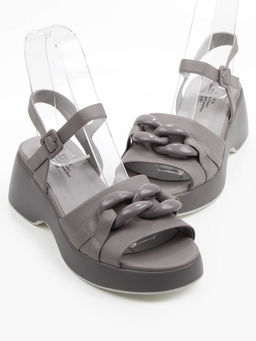 08-XL693-9 GRAY Босоножки женские (натуральная кожа)