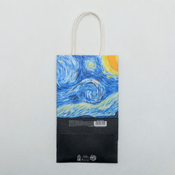 Пакет подарочный крафтовый Ван Гог, 12 21 9 см - Дарите счастье фото 4