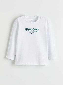 Bisiklet Yaka Bask?l? Erkek ?ocuk Ti??rt