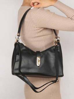 Сумка женская искусственная кожа DJ-СМ 6731-BLACK, 1отд, плечевой ремень, черный SALE 257774 - Adelia фото 10