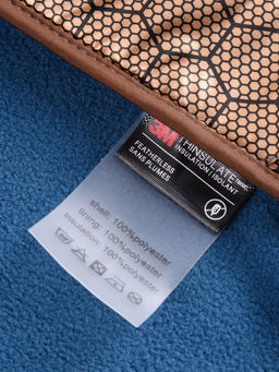 Куртка женская гибридная стёганая с капюшоном с графеновой подкладкой синего цвета 9622_1S