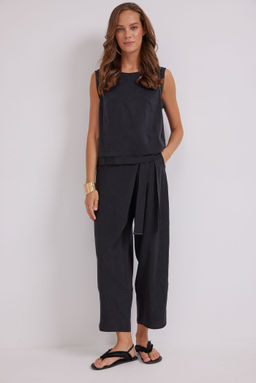 Костюм блузка+брюки черный (9602.1)