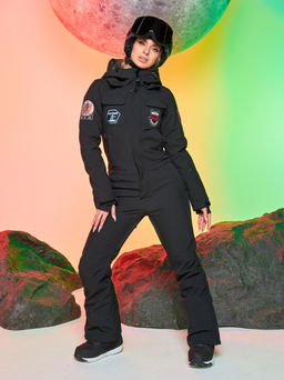 Женский сноубордический горнолыжный комбинезон Alpha Endless Aeternitas 223/2305 BLK - Черный  фото 18