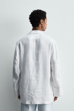 RELAXED FIT LINEN BLAZER - Zara фото 3