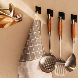 Ложка гарнирная SL Home «Рустик», 33×8 см, нержавеющая сталь, серебристая