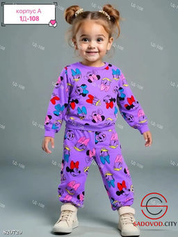 Костюм для девочки с рисунком