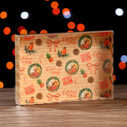 Цена за 10 шт. Коробочка для печенья Кролики, 22 х 15 х 3 см