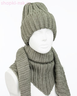 LS 57 PL 57 Комплект женский флис (колпак+косынка) (56-58)