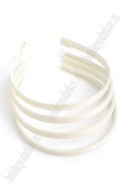 Ободки 1 см, пластик. с репсовой тканью (20 шт) SF-1466, кремовый №003