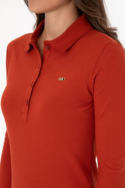 Kad_n Kiremit Basic Polo Yaka Sweatsh_rt Sepette S_rpriz _ndirim - U.s. polo assn фото 14
