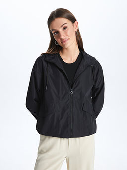Kap??onlu D?z Oversize Kad?n Ya?murluk