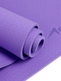 Коврик для фитнеса и йоги ONLYTOP, 183×61×0.8 см, фиолетовый