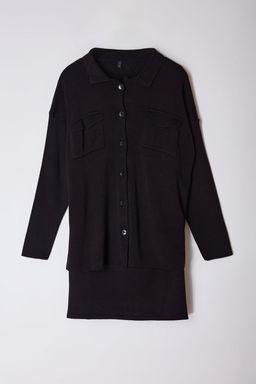 TRENDYOLMILLA Siyah Mini Triko Basic Elbise TWOAW25EL00051  фото 11