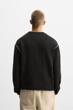 SWEATER WITH CONTRASTING STRIP - Zara фото 3
