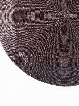 Салфетка сервировочная D35 вишнёвый бисер