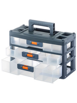 Органайзер 3-х секционный 31*15*19,5 см "Эксперт" серо-свинцовый/оранжевый (BR4788СРСВИНЦОР)