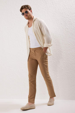 TRENDYOL MAN Tas Slim Fit Italyan Kesim Chino Kumas Pantolon TMNAW23PL00034 - Trendyolmilla фото 25