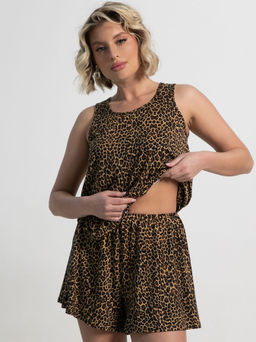 Костюм домашний с шортами Мила (лео) К15223-1М - Lt collection фото 12