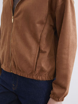 Kap??onlu S?et G?r?n?ml? Kad?n Fermuarl? Sweatshirt