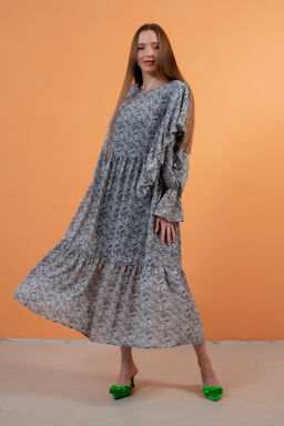 Платье шифон LOVE052/04/Белый, черный