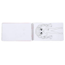 Книга с наклейками и трафаретами Альбом дизайнера. Стильные девчонки