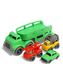 Грузовик - автовоз «Спецтехника», с 3 машинками, подвижные элементы, цвет МИКС