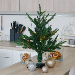 ULD-T5460-030/SNA/3AA WARM WHITE IP20 XMAS TREE Дерево светодиодное Ёлочка, на батарейках 3АА (не в/к), 54х60см. 30 светодиодов. Теплый белый свет. TM Uniel