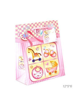 Цена за 12 шт. Пакет подарочный 12х15х6 С новорожденным / 310525 /уп 12/2400/ - Галеонтрейд фото 5