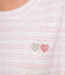 Футболка #КТ9101 (2), розовый, белый