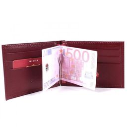 Зажим для купюр Premier-М-53 натуральная кожа (8 карм), бордо сафьян (582) 205370  фото 3